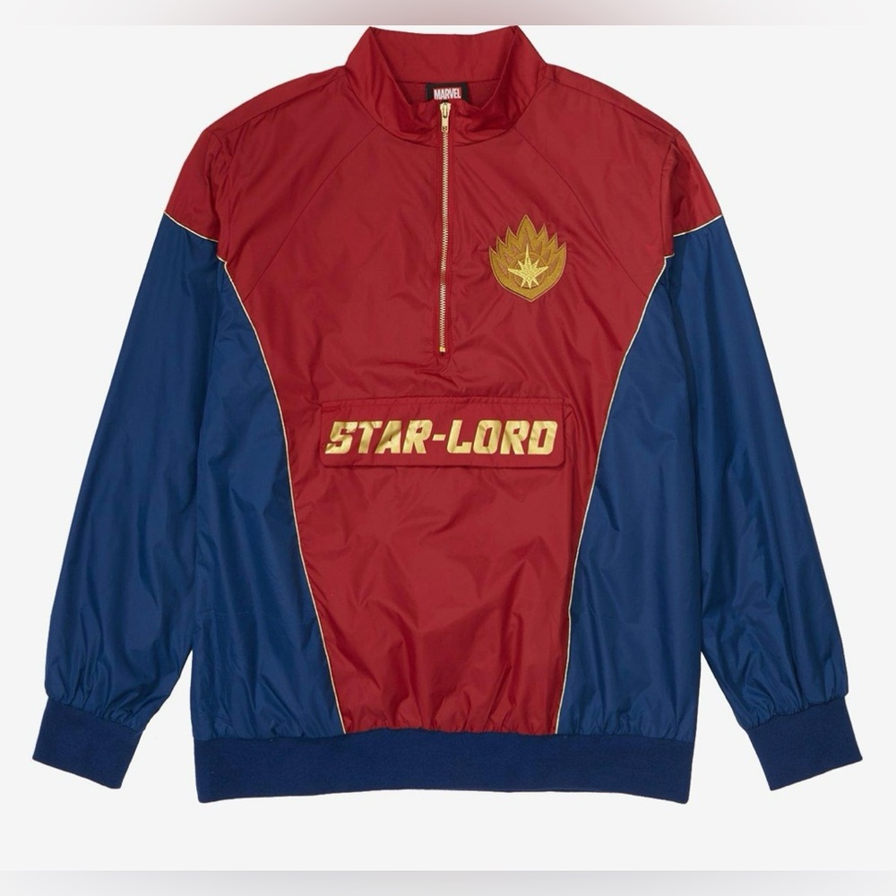 NWT Our Universe Marvel Star Lord 3/4 zip down anorak jacket Men’s XL
